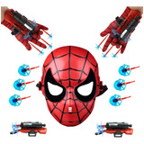 2 Luva Infantil Homem Aranha Lança Teia Mascara Spider Man