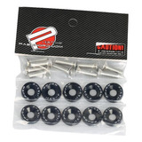 2 M6 Fender Washers Parafusos De Aço Inoxidável Preto