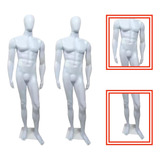 2 Manequim Masculino Bombado Branco Completo Fitness Base