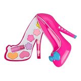 2 Maquiagem Infantil Sapato Saltinho Brinquedo Batom Sombras