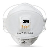 2 Máscaras 3m Aura 9322 br Pff2 C válvula Resp Equiv N95