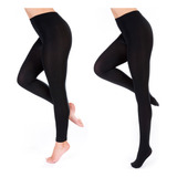 2 Meia Calça Adulto Grossa Flanelada Térmica Confortável