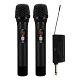 2 Microfones Dinamico Sem Fio Uhf