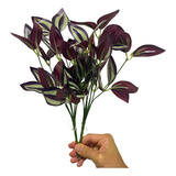 2 Mini Buque De Folhagem Planta Artificial Decorativa Ramos