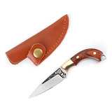 2 Mini Faca Portatil Mongol Canivete Chaveiro Luxo C Bainha
