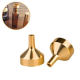 2 Mini Funil Metal Perfume Aromaterapia Óleo Essencial Âmbar