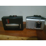 2 Mini Gravador Cassette Panasonic Ñ Funcionam   Ler Descr