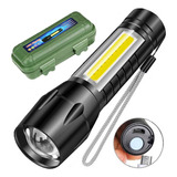 2 Mini Lanterna Tatica Profissional Cree 2 Bateria Extras