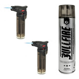 2 Mini Maçarico Automático Portátil Recarregável Com Refil