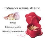 2 Mini Triturador Amassador De Alho Tempero Manual