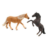 2 Miniaturas De Cavalos Com Figuras