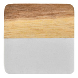  2 mold Montanha russa Wood Stitching Coaster Coffee Tea C