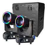 2 Moving Beam 8r 250w Light Philips Lcd C case Par Fita Led