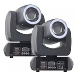 2 Moving Beam Led 100w 8 Cores 8 Desenhos Prisma 16 Face Dmx Bivolt