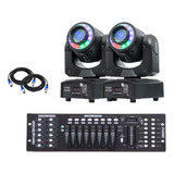 2 Moving Head Spot 60w Fita De Led Mesa Dmx C cabos 5m 127 220v