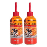 2 Óleo Lubrificante Tectire Tec 50 Bio Cera Bike 120ml
