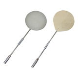 2 Pá Pizza Inox E Madeira Maciça 30cm 36cm 40cm Cabo Longo