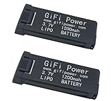 2 Pack 1200mAh 3 7V High Capacity LiPo Replacement Battery Compatible With Eachine E58 S168 HY019 RC Drone