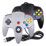 2 Pacote Usb Com Fio N64 Controlador Suily Clássico N64 Pc