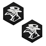 2 Pacotes Com Emblema De Aplique Médico Militar Bordado Engraçado Com Gancho E Laço Costurado- Emblema Tático De Médico Da Peste Para Roupas De Uniforme- Boné De Mochila De Cachorro Colete-8 X 7 Cm