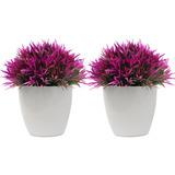 2 Pacotes De Plantas Artificiais Em Vasos Ornamento De Vas