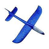 2 Pacotes Tomshin Aviões Planadores Voadores Com Luz LED De Flash 18 9 Modo De Vôo De Espuma Avião De Aerobático Avião Esportivo Ao Ar Livre Brinquedos De Jogo Presente Para Crianças 3 4 5 6 7 Anos Menino Azul