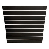 2 Painel Canaletado Preto C Canaleta 90x90 Cm Mdf 18 Mm