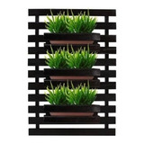 2 Painel Floreira Jardim Vertical 50 X 80 Cm Preto Treliça