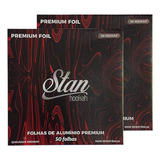 2 Papel Aluminio Narguile 50 Folhas Zomo Excelente Gramatura