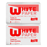 2 Papel Toalha Interfolha Duas Dobras 20x21 Branco 1000 Unid