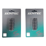 2 Par Refil De Sapata De Freio Speed Aluminio Preto Sentec