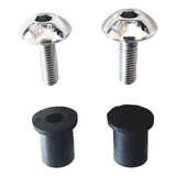 2 Parafusos Cromado E Porca Bucha Aba Xt 600 Cod 187