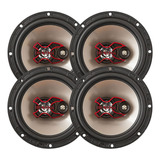 2 Pares Alto Falantes Bravox 6 Polegadas Triaxial B3x60x Cor Preto prata