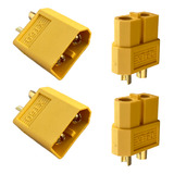 2 Pares Conector Tomada Plug Xt60 Macho E Fêmea