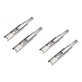 2 Pares Corrediça Telescópica 15cm Para Gaveta 15kgs