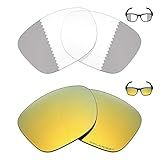 2 Pares De Lentes De Reposição Mryok Para óculos De Sol Oakley Catalyst Cinza Eclipse Fotocromático Ouro 24K