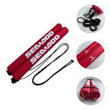 2 Pares Defensa Para Jet Ski Com Logo Sea doo Barco Vermelha
