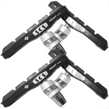 2 Pares Sapata Borracha Pastilha De Freio Bike Scs V brake Cor Preto