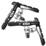 2 Pares Sapata Pastilha De Freio Bike Scs V brake 70mm Mtb Cor Preto