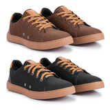2 Pares Sapatenis Masculino Passeio Esporte Fino Promoção