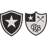 2 Patch Bordado Termocolante Escudo Botafogo E Retrô Antigo