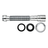 2 Pç Sifão Cromado Tubo Extensivo Blukit Cor Prateado