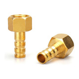 2 Pçs Adaptador Espigão Fixo Latão 3 8 Rosca 1 2 Bsp Fêmea