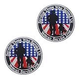 2 Pçs Emblema De Emblema Tático Militar Para Cão De Serviço Veterano Emblema Tático Militar Para Coletes De Cachorro- Arnês De Cachorro- Coleira- Roupas De Cachorro