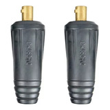 2 Pçs Engate Rápido 9mm Conector Macho Cabo Máquina Solda