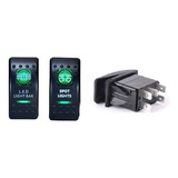 2 Pçs Interruptor 1 Botão Barra D Led E 1 Botão Spot Verde
