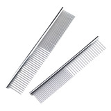 2 Pcs Pente De Metal Para Cães E Gatos Em Aço Inoxidável