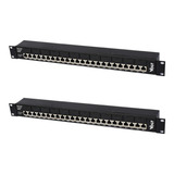 2 Pçs Regua Patch Panel Poe