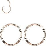2 Peças 20G 18G 16G 6 7 8 9 10 Mm Cartilagem Tragus Helix Brinco Argola Aço Inoxidável Piercing Nariz Piercings Hélice Concha Septo Jóias Prata Ouro Ouro Rosa Metal