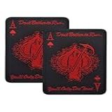 2 Peças AliPlus Poker Ás De Espadas Patch Death Patch Bordado Tático Moral Gancho De Fixação Vermelho Preto 